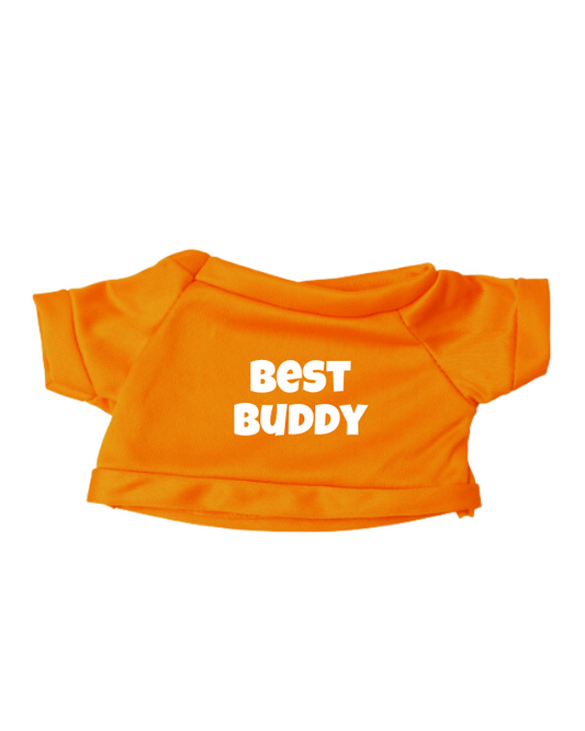 Orange Tshirt with mini print Best buddy