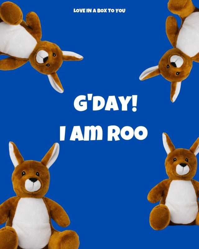 Australian icon Kangaroo plush animal toys gift care package in Australia