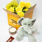 Plush toy elephant with accessories