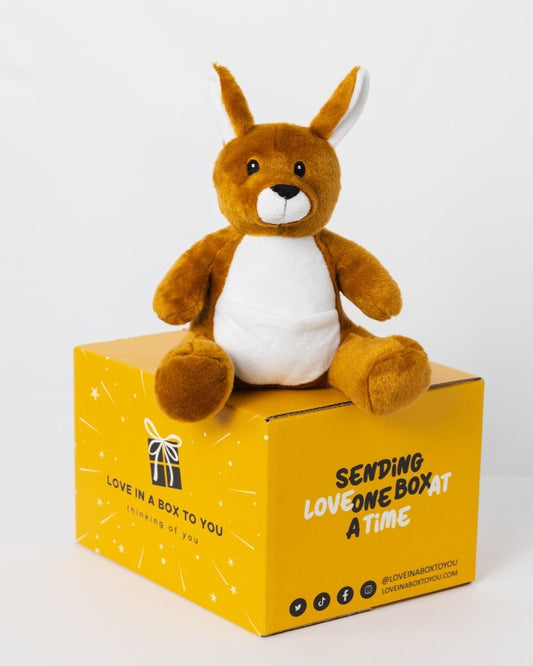 Australian icon Kangaroo plush animal toys gift care package in Australia 