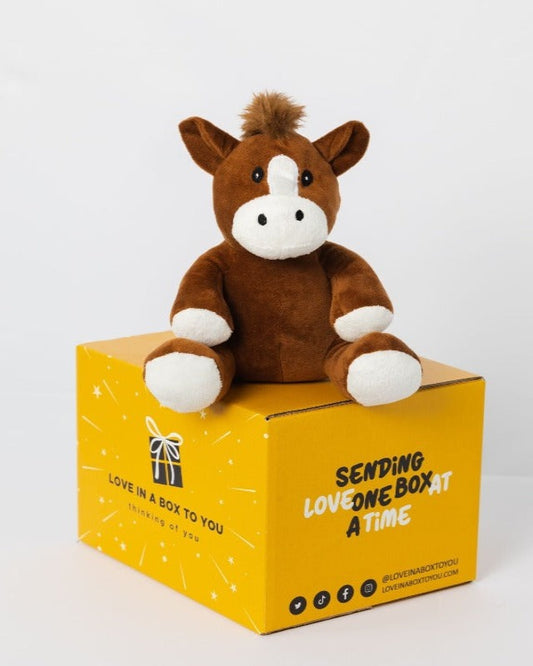 Brown Horse plush animal toys gift care package in Australia 